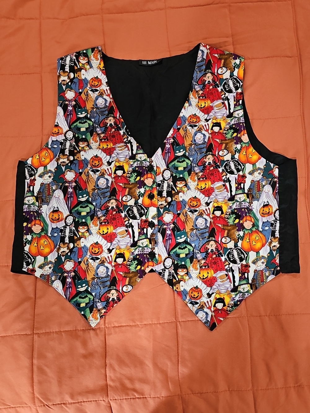 111 MAIN Vintage Halloween Party Vest - Multicolor Costume Vest